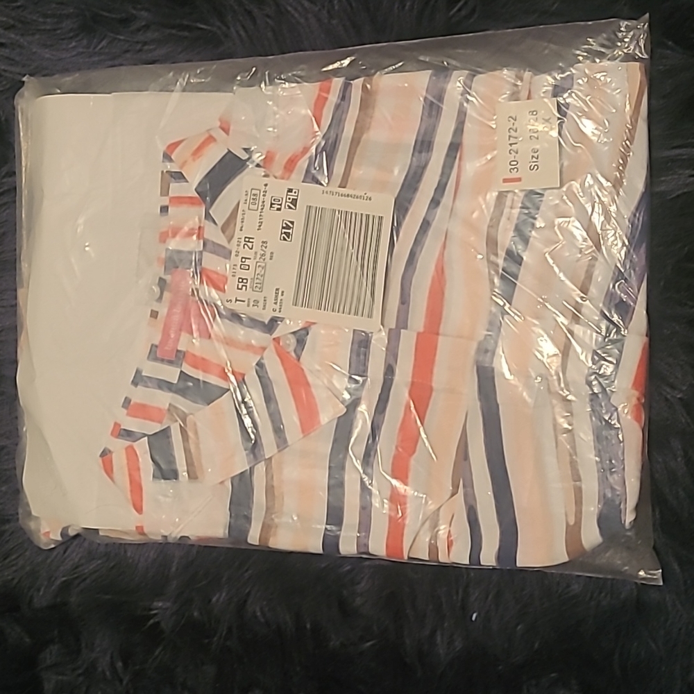 Womens button down color stripe shirt. Sz 2xl 26/28